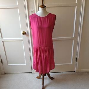 Iro fushia t back sleeveless drop waist dress size 36